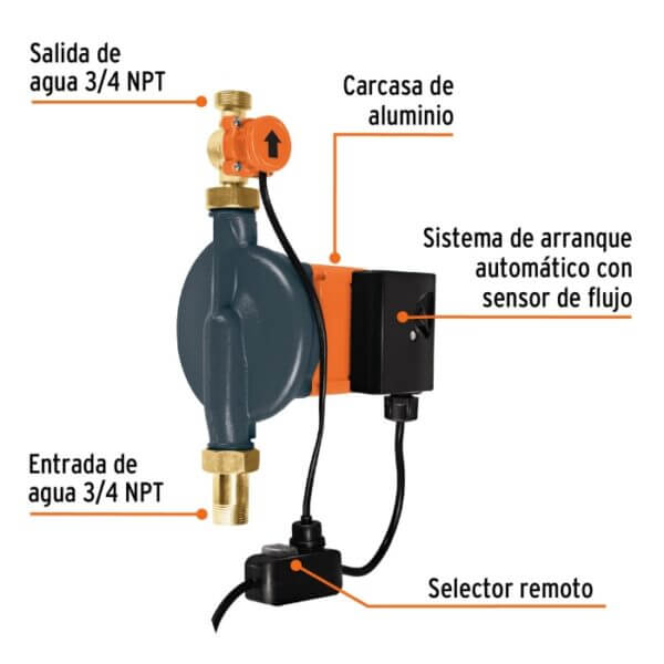 BOMBA TRUPER PRE-1/3 PRESURIZADORA DE AGUA 1/3 HP 127V - Imagen 2