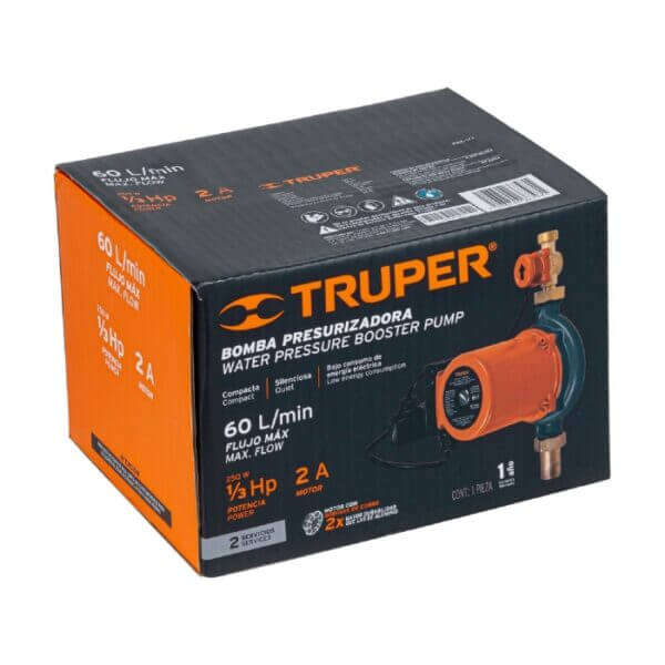 BOMBA TRUPER PRE-1/3 PRESURIZADORA DE AGUA 1/3 HP 127V - Imagen 4