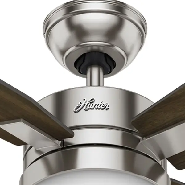 Ventilador de techo 4 aspas 50" para interior con luz LED niquel cepillado - Imagen 2