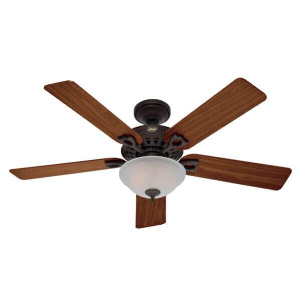 Ventilador de techo 5 aspas 52" para interior con luz bronce nuevo Astoria Hunter 53057